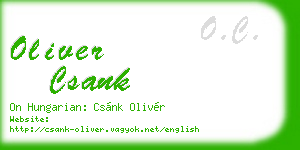 oliver csank business card
